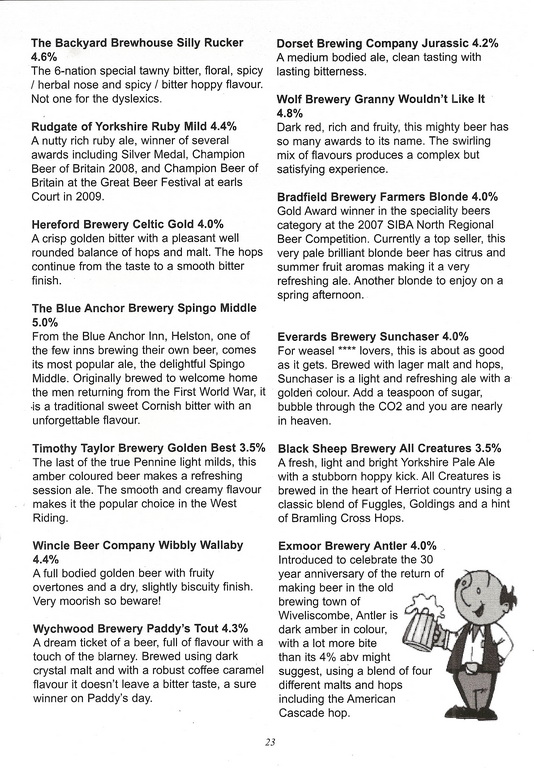 9th (2012) Lostwithiel Charity Beer Festival Programme